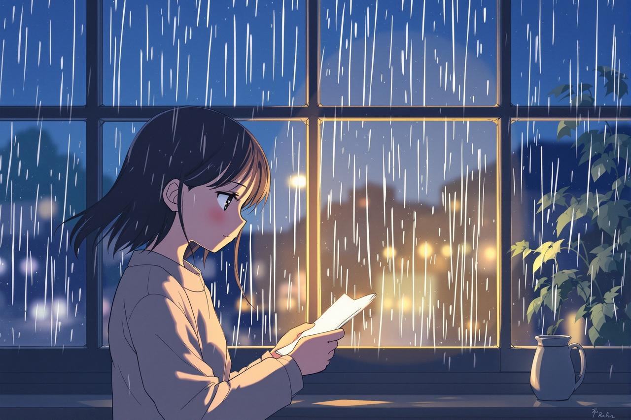 红果 - 雨天的来信 - 深夜疗愈动漫短剧封面